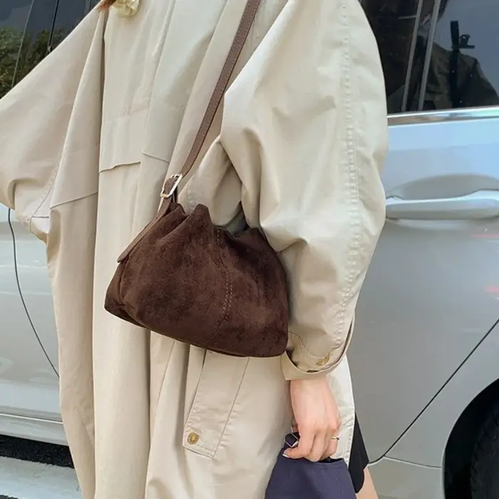 Petit sac seau de luxe en cuir PU pour femme