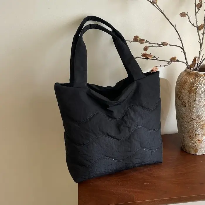 2025 hiver nouveau Simple fourre-tout décontracté Oxford couleur unie moraillon grande capacité sacs trajet quotidien