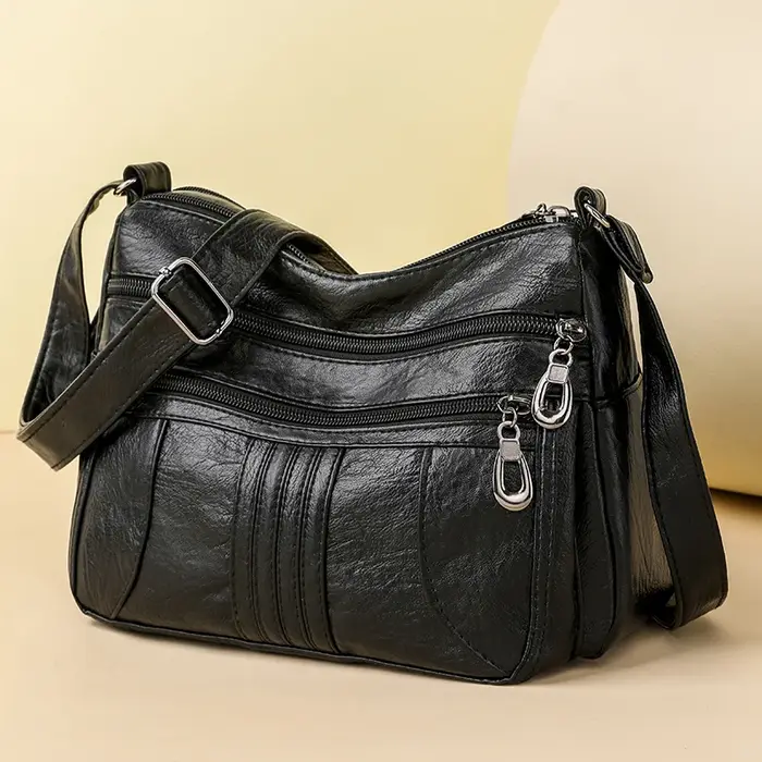 Sac à bandoulière en cuir vintage pour femme
