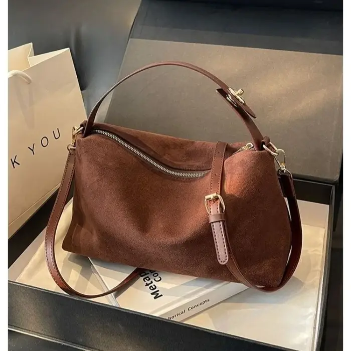 Sac à bandoulière en daim pour femmes