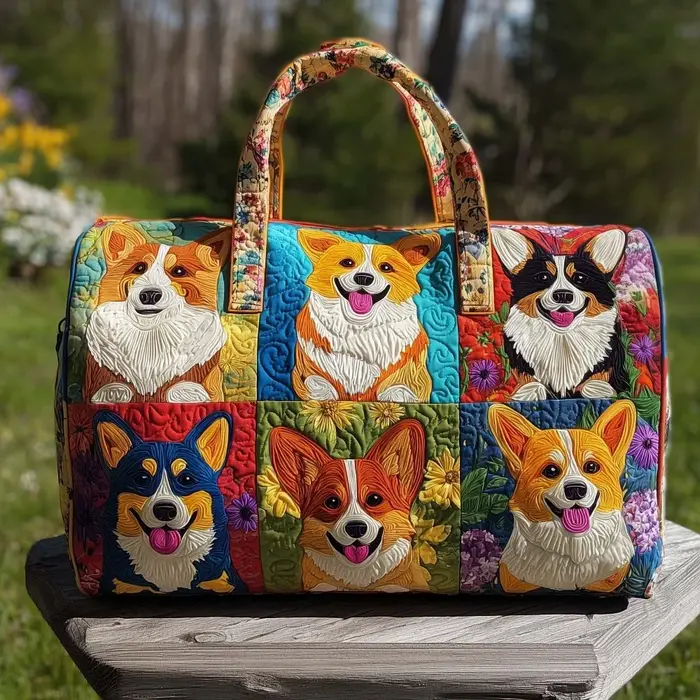 Sac fourre-tout pour femmes avec motifs de chiens, sac à bandoulière en toile imprimé en 3D, grande 