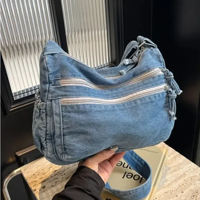Sac à bandoulière Vintage en Denim pour femmes