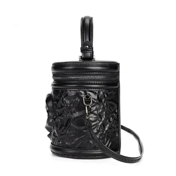 Sac à bandoulière squelette gothique Punk Vintage en cuir PU