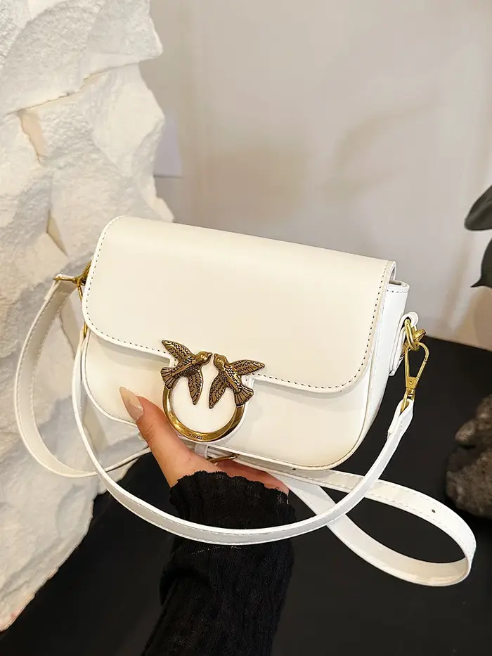 Sac à bandoulière pour femme Bacchus, style mode, avec chaîne, motif hirondelle volante double