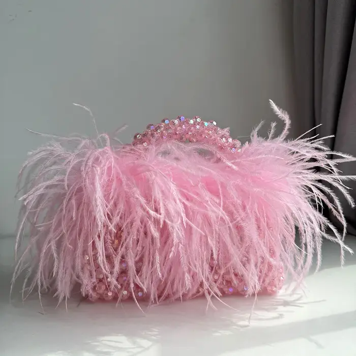 Sac fourre-tout en cristal acrylique transparent pour femme, sac à main fait main, sac à main de fêt