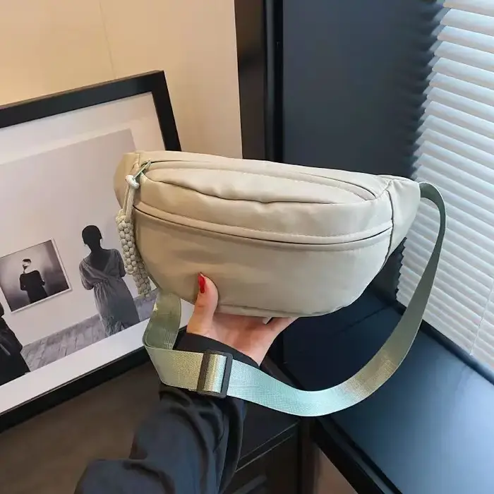 Sac de poitrine sac banane pour femmes fronde bandoulière taille Pack toile course