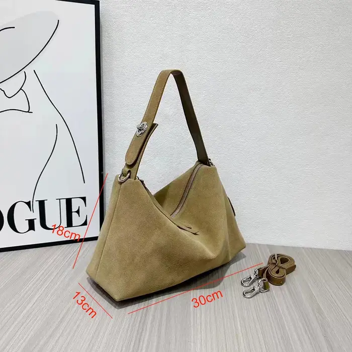 Sac à main en daim pour femmes, sac en cuir de vache souple, sac à bandoulière Unique pour dames, pr