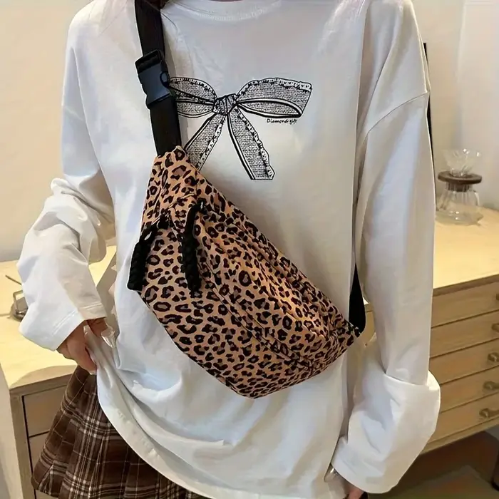 Sac banane imprimé léopard