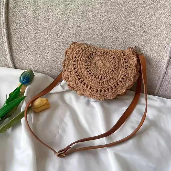 Nouveau sac à main vintage tressé