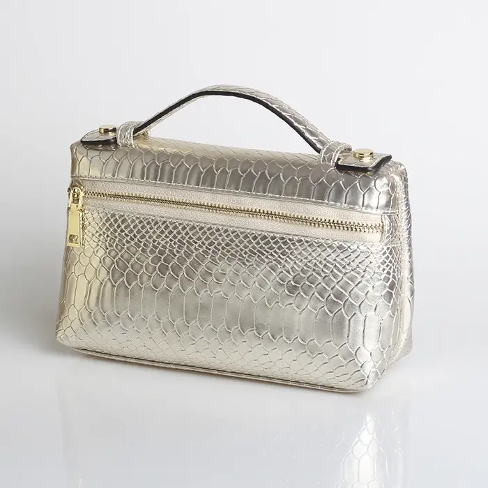 Sac à main tendance en cuir PU effet crocodile pour femme