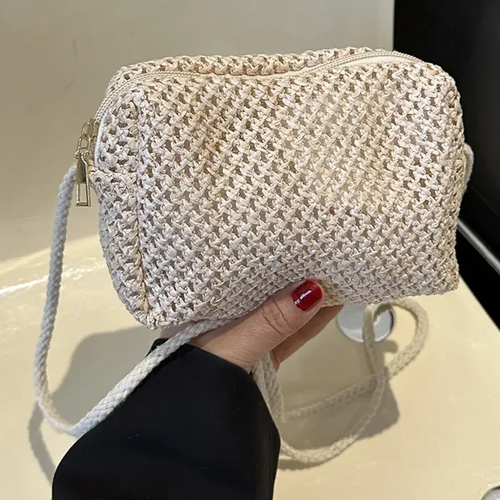 Sac à bandoulière en paille pour femme, sac à main tissé, sac messager, sacs à main pour femme, mode