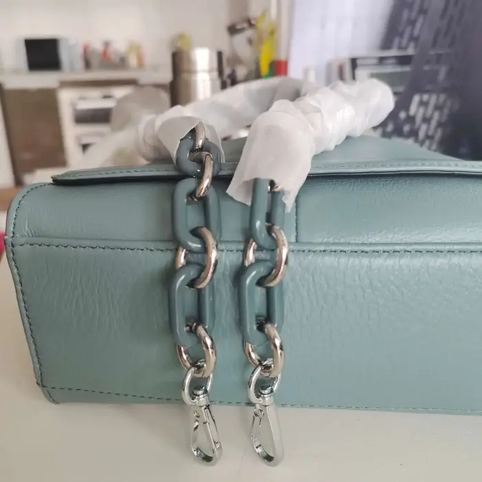 Zency – sacs à main en cuir souple avec chaîne bleue pour femmes, petit sac de luxe à poignée supéri