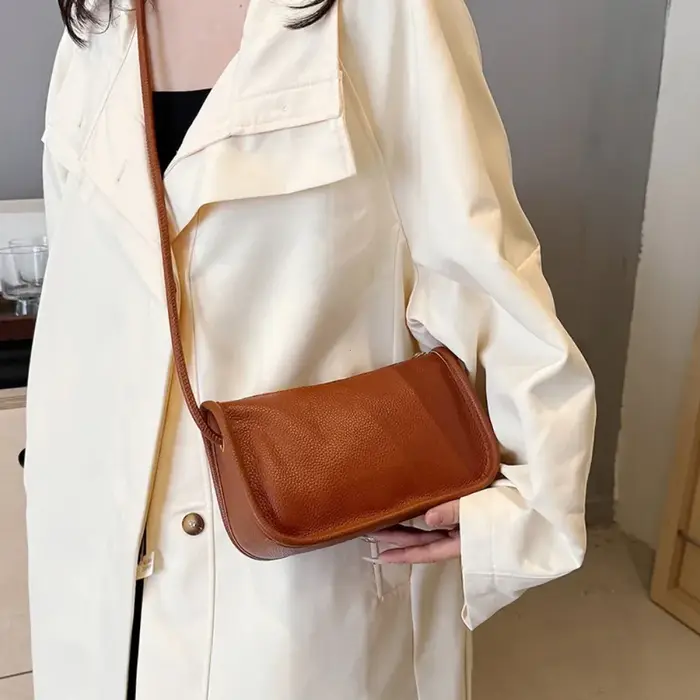 Sac à main en cuir de vachette véritable pour femme