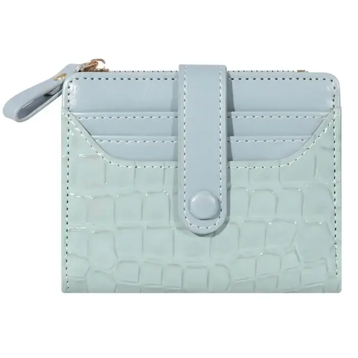 Mini portefeuille pochette imprimé crocodile