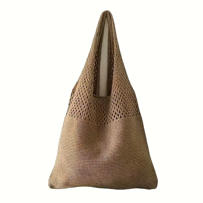 Sac fourre-tout en tricot bohème pour femmes