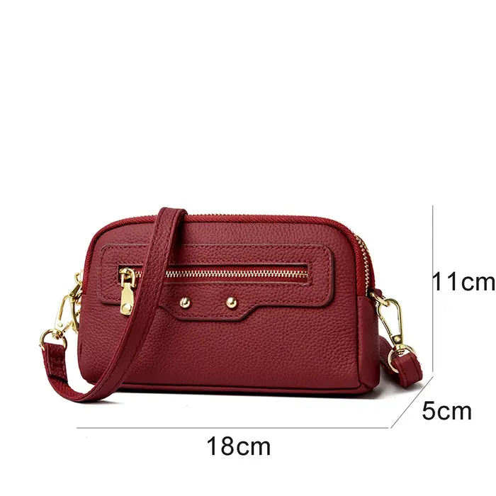 Sac fourre-tout décontracté pour femme en cuir véritable