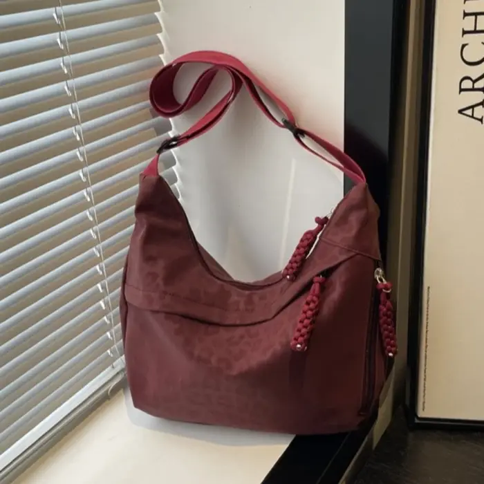 Sac à bandoulière imprimé léopard pour femmes, sac à bandoulière Hobo de grande capacité pour les dé