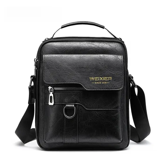 Sac à bandoulière pour hommes, sacoche d'affaires vintage à bandoulière