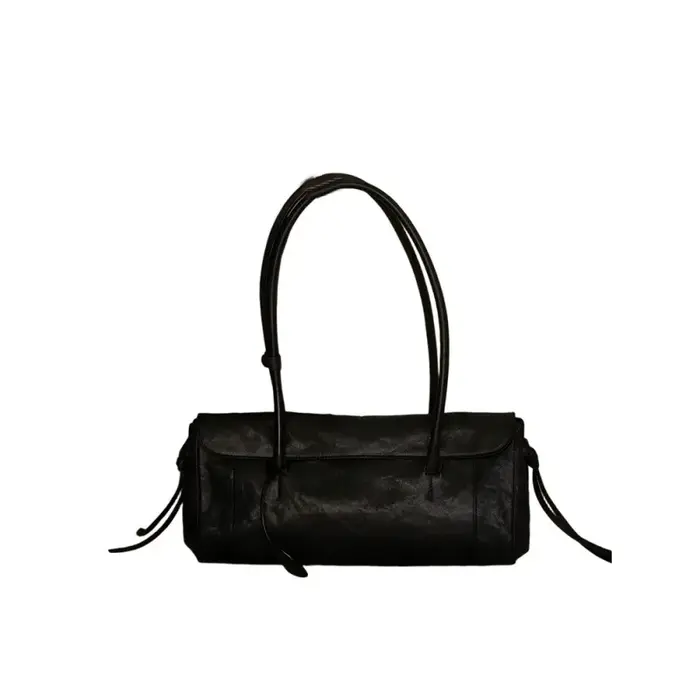 Sac à bandoulière haut de gamme noir en forme de baguette
