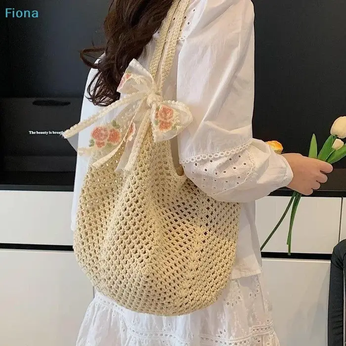 ✔ Sac tissé grande capacité pour femme