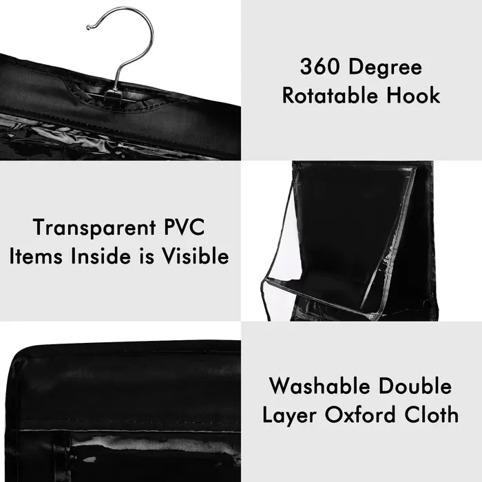 Sac à main noir pliable Oxford grill