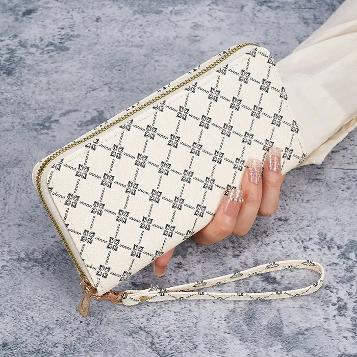 Nouvelle niche tendance européenne et américaine impression longue grande capacité portefeuille multifonctionnel pochette sac en gros