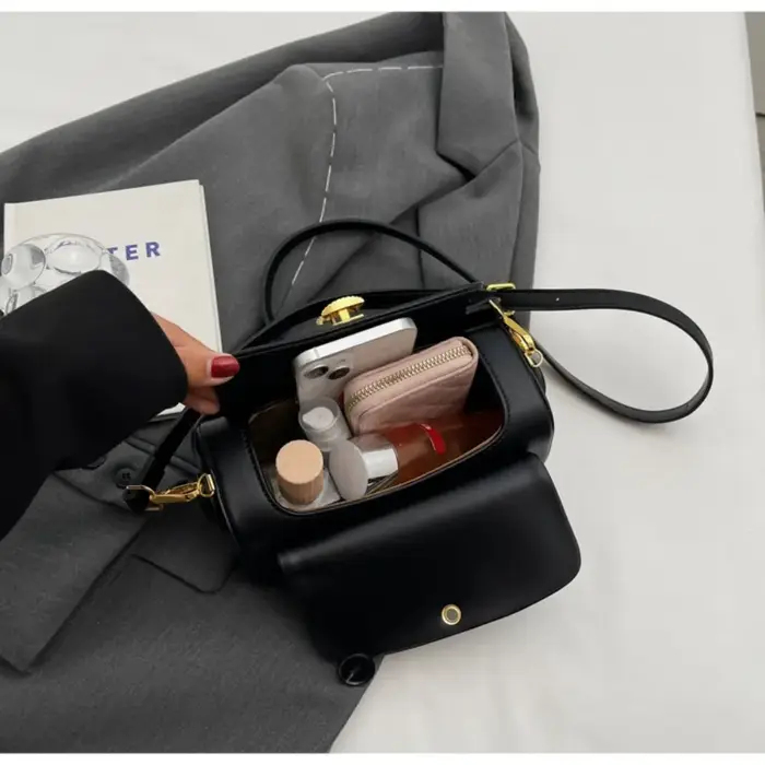 Sac à bandoulière noir classique pour femmes