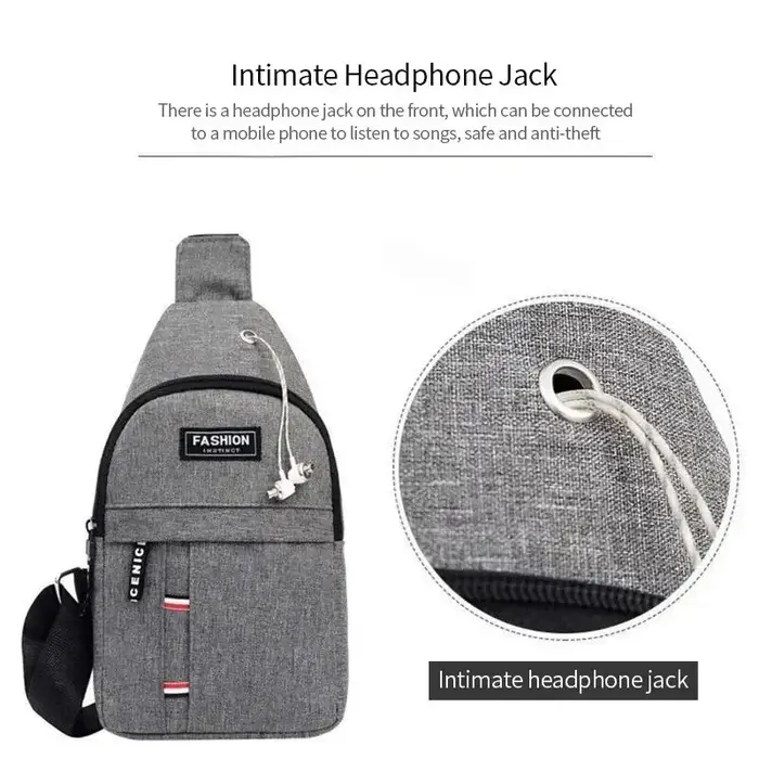 Fashionable and Trendy Lightweight Single Minimalist Shoulder Crossbody Bag for Men with Large Capacity for Leisure and Sports