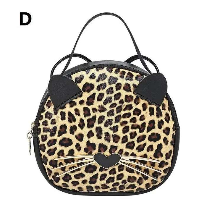 Mode femmes dessin animé Animal léopard sac à bandoulière fourre-tout sac à main
