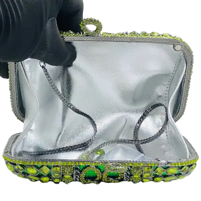Boutique De FGG vert Olive pochettes pour femmes habillées
