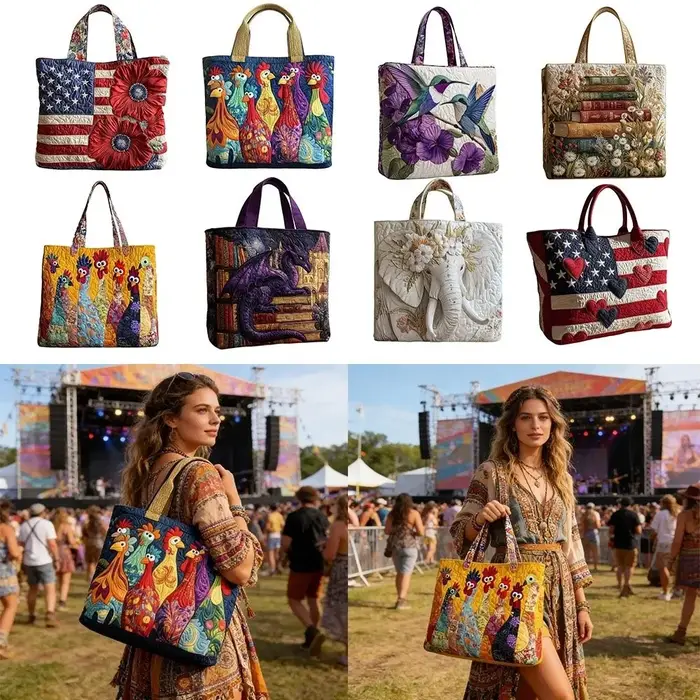 Sac fourre-tout matelassé vintage