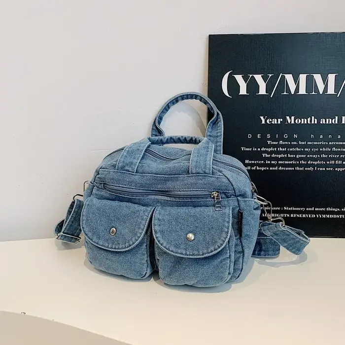 Sac à bandoulière décontracté pour femmes, sac à bandoulière en Denim de haute qualité, fourre-tout de grande capacité, sacs à main multifonctionnels pour femmes