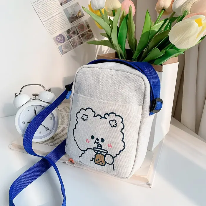 Sacs à bandoulière imprimés ours lapin pour femmes et filles