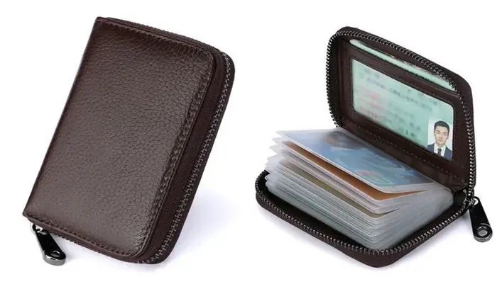 20 porte-cartes à fente pour cartes PU Business banque crédit Bus porte-carte d'identité couverture pochette pour pièces de monnaie hommes femmes portefeuilles sac organisateur