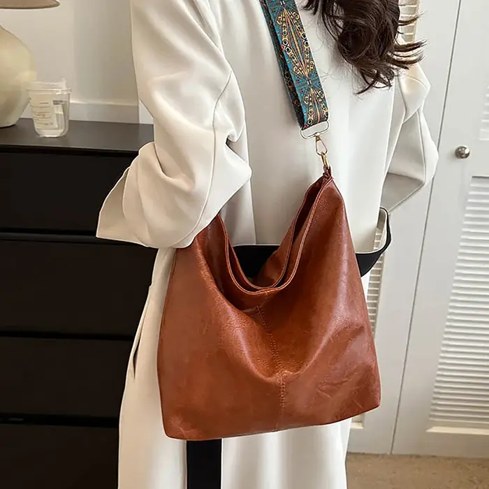 Sac à bandoulière en cuir PU pour femmes