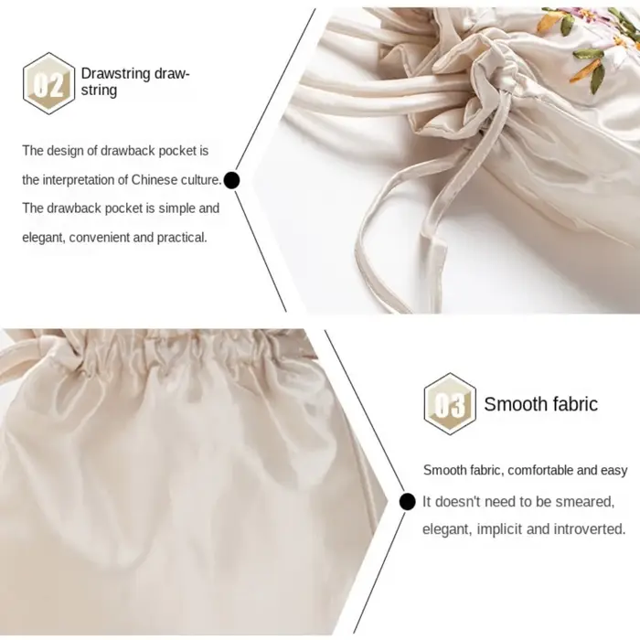 Mini sac à main à motif de fleurs brodées pour femmes