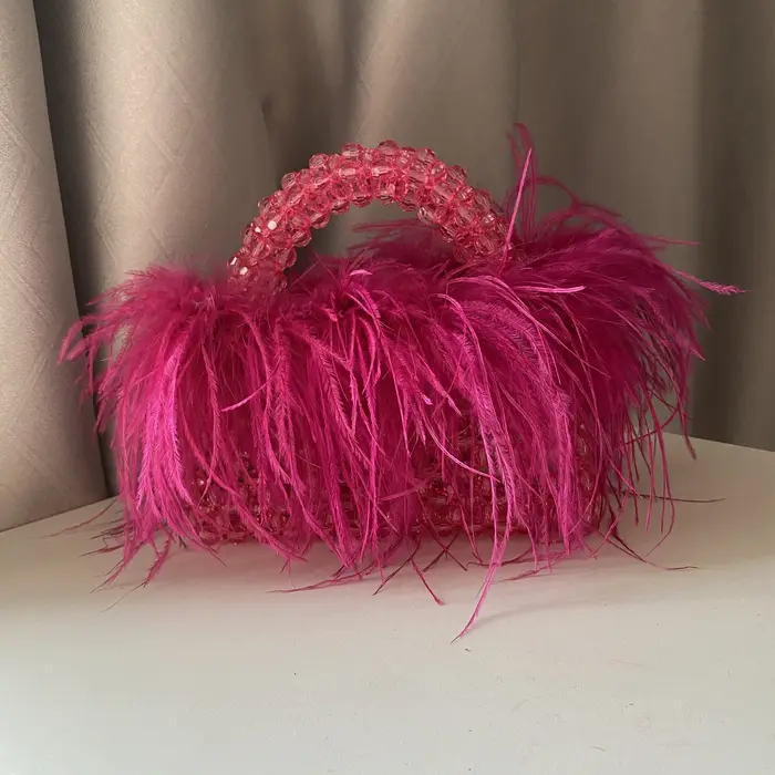 Sac fourre-tout en cristal acrylique transparent pour femme, sac à main fait main, sac à main de fêt