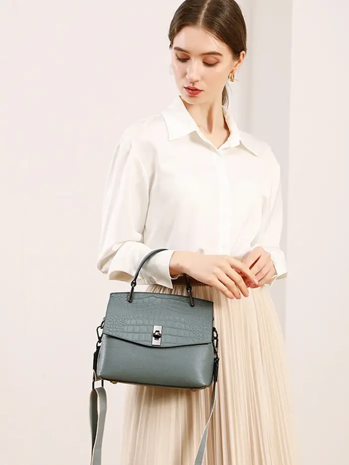 Sac à main Zency en cuir véritable pour femme