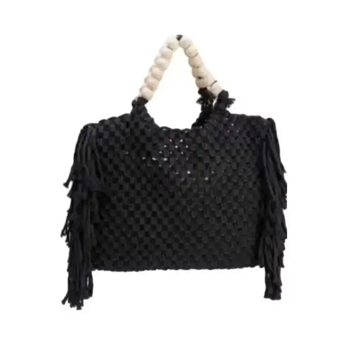 Sacs fourre-tout grande capacité sac à main de luxe de créateur pour les femmes nouveau tricot gland perles décorer sac