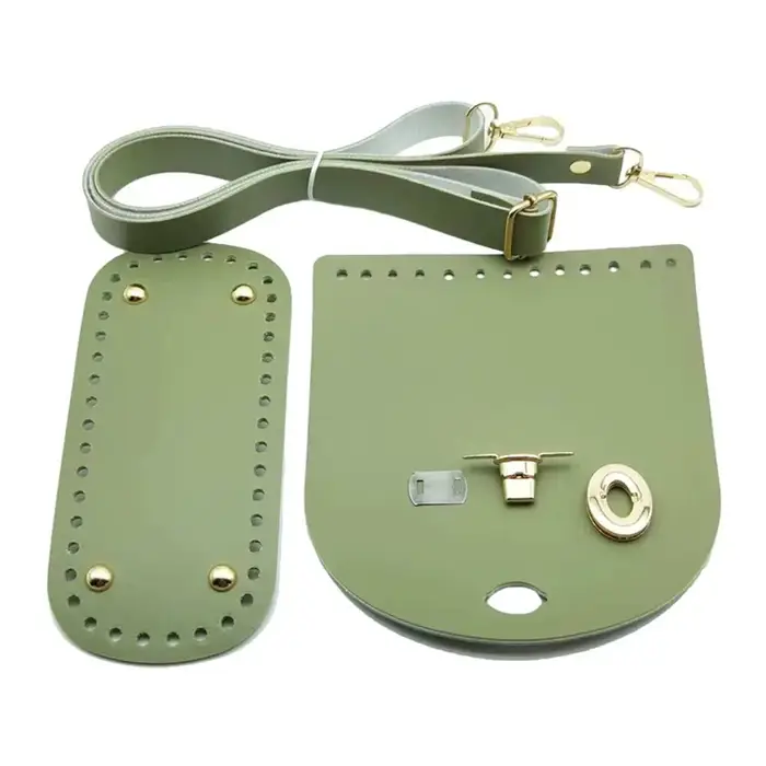 Ensemble de sac à main tissé à la main avec sangle en cuir
