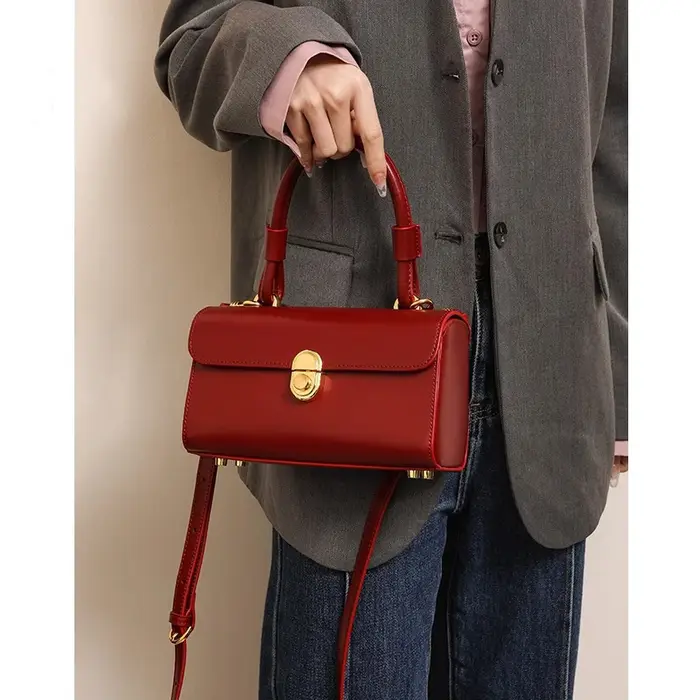 Sac de mariage rouge de mariée de luxe, sac à main de grande capacité de haute qualité, tempérament coréen, sacs à bandoulière polyvalents élégants pour femmes