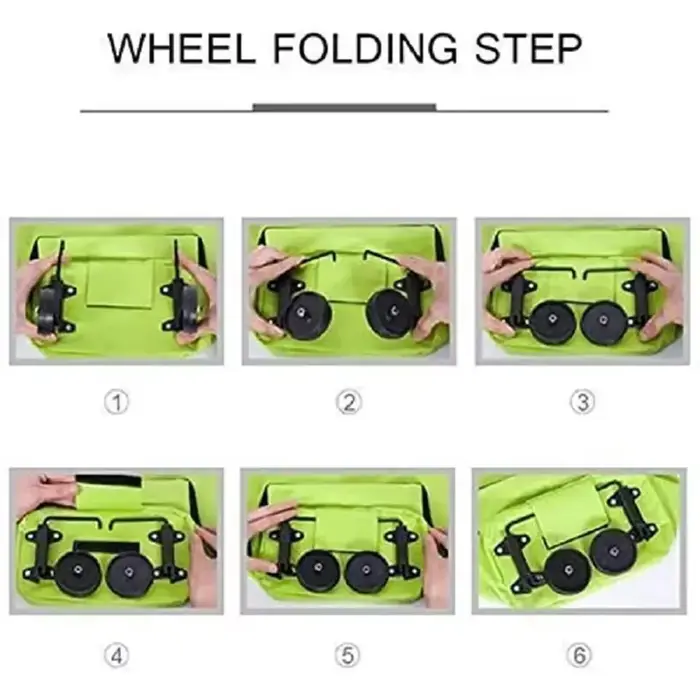 Sac de courses pliable avec roulettes