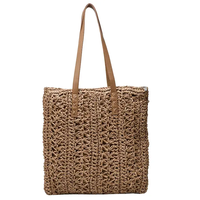 Sac à Main en Paille de Grande Capacité pour Femme