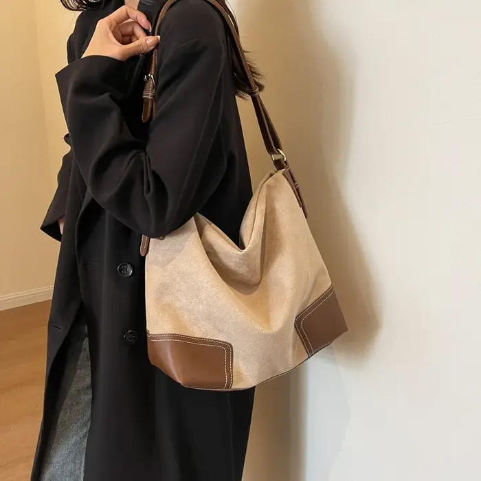Sac fourre-tout Vintage en daim pour femmes