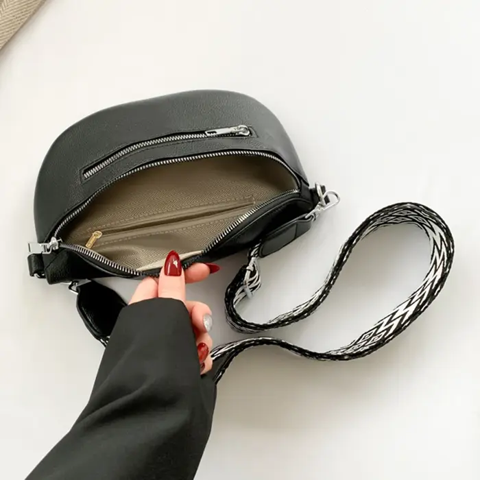 Sac banane multi-poches pour femme en cuir PU