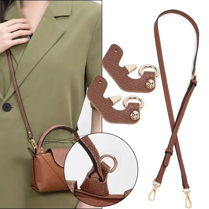 Sangles de remplacement en cuir véritable pour sacs à bandoulière Longchamp