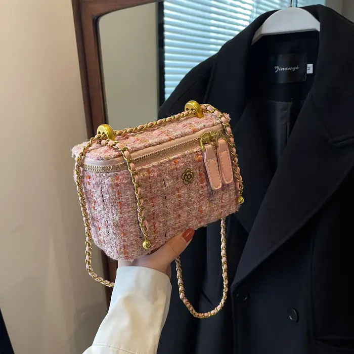 Sac à bandoulière en velours pour femme