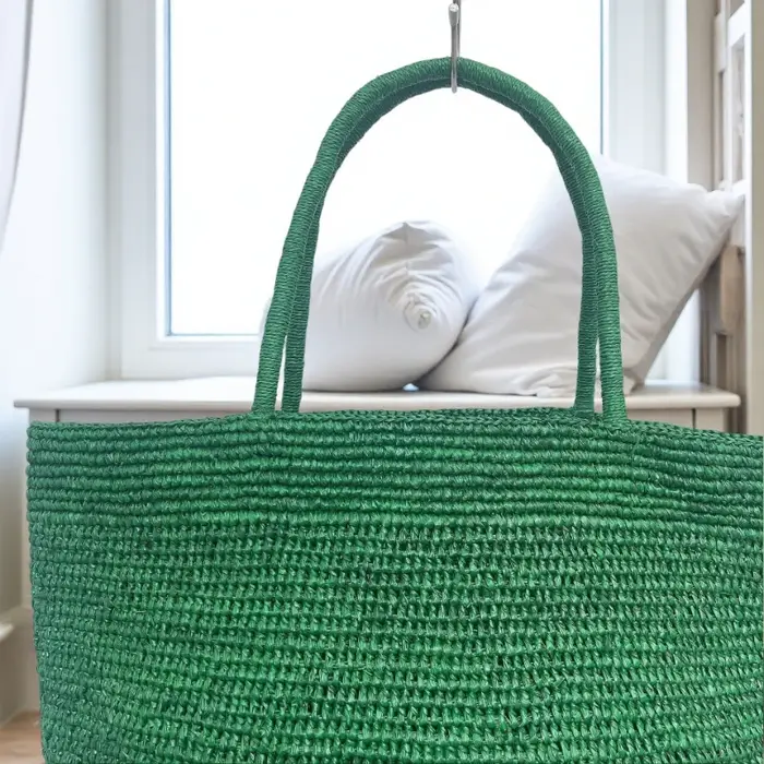 Sac fourre-tout en paille de raphia grande capacité pour femme