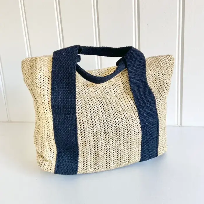 Sac de plage en paille personnalisé pour demoiselle d'honneur