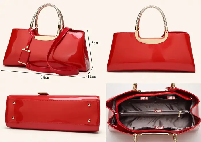 Sac à main de luxe de créateur pour femme 2026 – Sac de soirée rouge